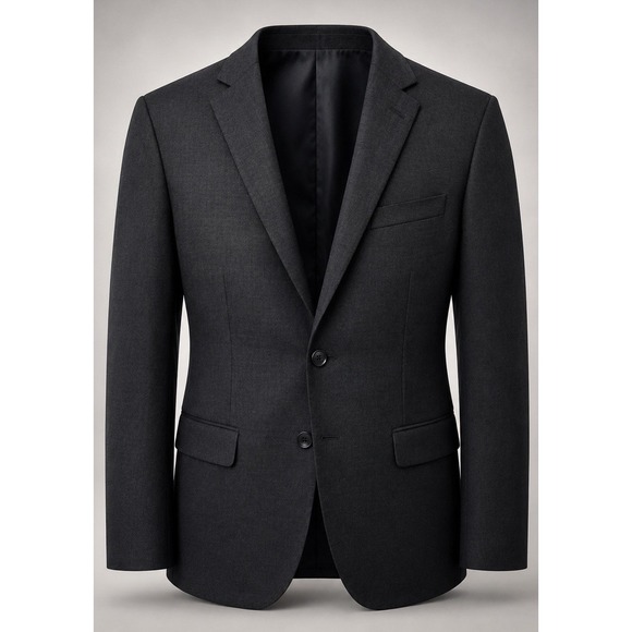 Luciano Bardelli Other - Luciano Bardelli Mens Sport Coat Blazer 38R Black Wool Cashmere Italy Super 150s